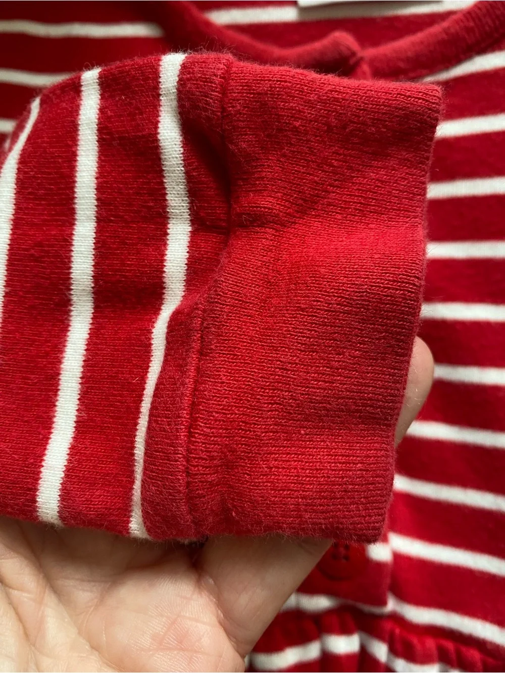 Hanna Andersson Girls Dresses (2) strawberry print and a red stripe long sleeve